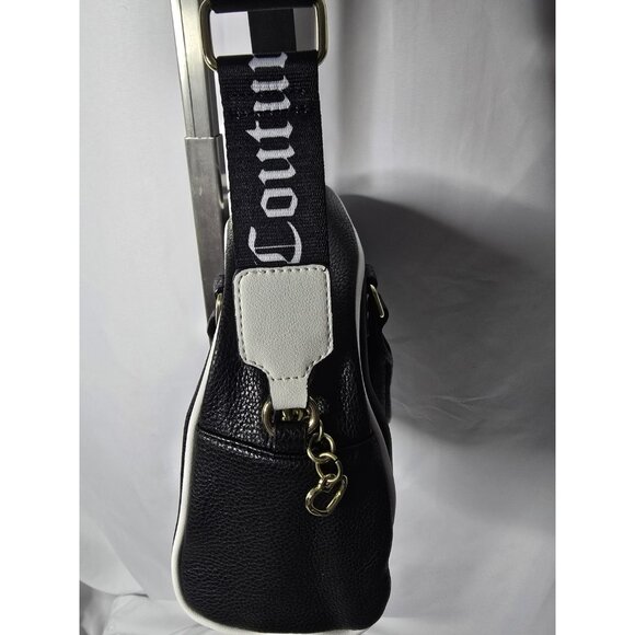 JUICY COUTURE Sports Bowler Top Handle Satchel Black Crossbody Dome- FLAWS - Picture 7 of 12